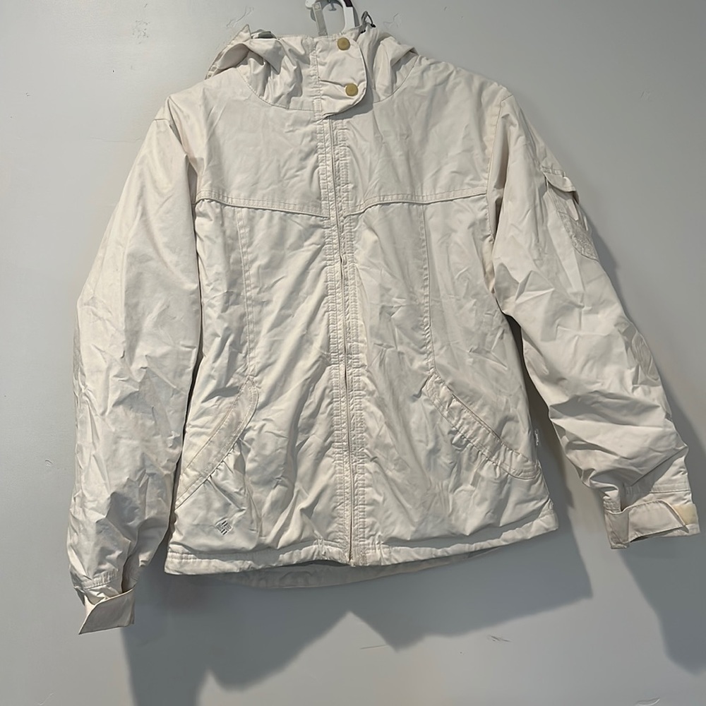 Columbia Sportswear Women's White Snow Ski Jacket Medium Insulated Fleece lined